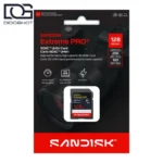 نمای پشت بسته‌بندی کارت حافظه SanDisk Extreme PRO SDXC UHS-I 128GB