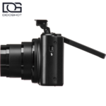 نمای جانبی Canon PowerShot SX740 HS مشکی با نمایشگر باز