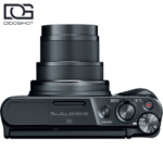 نمای بالای Canon PowerShot SX740 HS مشکی و دکمه‌های کنترل