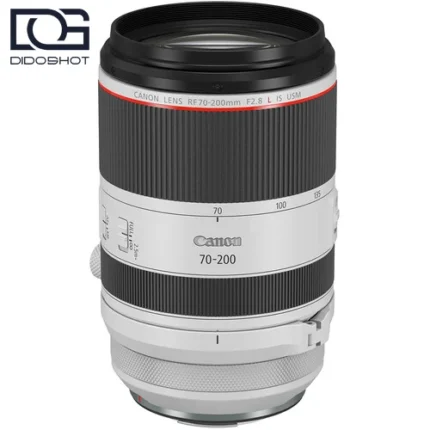 لنز Canon RF 70-200mm f/2.8 L IS USM سفید نمای روبه‌رو