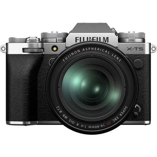 fujifilm-x-t5-mirrorless-camera-kit-16-80mm-f-4-lens-silver FUJIFILM X-T5 Mirrorless Camera Kit 16-80mm f/4 Lens (Silver) - Image 1