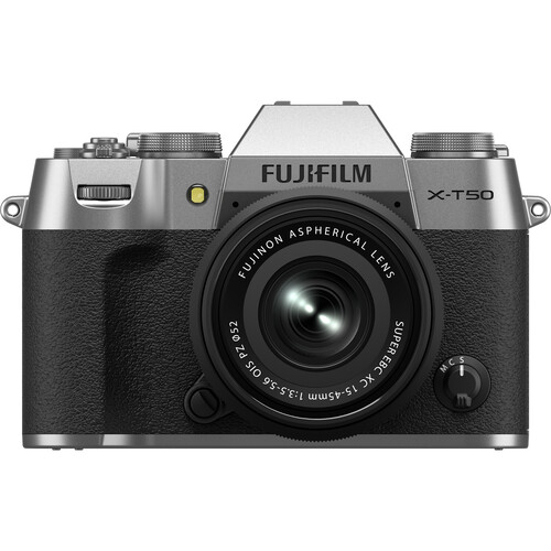fujifilm-x-t50-mirrorless-camera-kit-xc-15-45mm-f-3.5-5.6-lens-silver FUJIFILM X-T50 Mirrorless Camera Kit XC 15-45mm f/3.5-5.6 Lens (Silver) - Image 1
