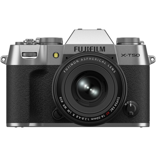 fujifilm-x-t50-mirrorless-camera-kit-xf-16-50mm-f-2.8-4.8-lens-silver FUJIFILM X-T50 Mirrorless Camera Kit XF 16-50mm f/2.8-4.8 Lens (Silver) - Image 1