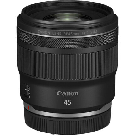 نمای روبه‌رو لنز Canon RF 45mm F1.2 STM