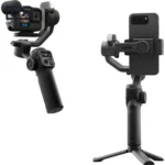 گیمبال GoPro Fluid Pro AI در حالت استفاده با دوربین گوپرو و گوشی