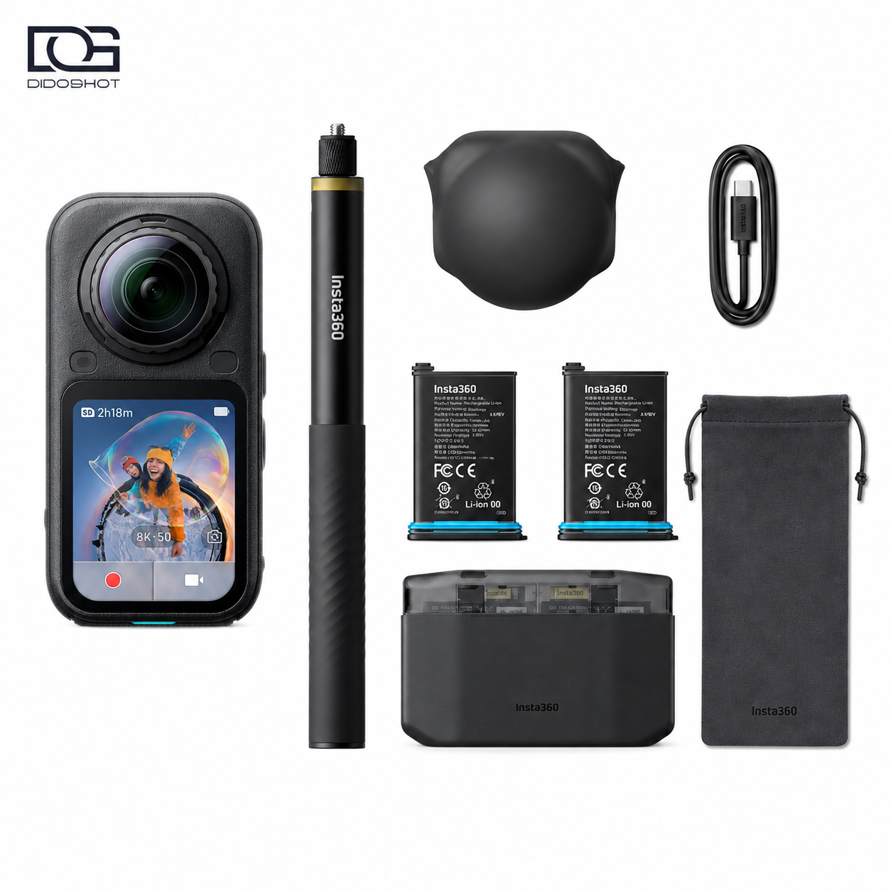 دوربین 360 درجه Insta360 X6 Essentials Bundle مشکی دوربین 360 درجه Insta360 X6 Essentials Bundle مشکی