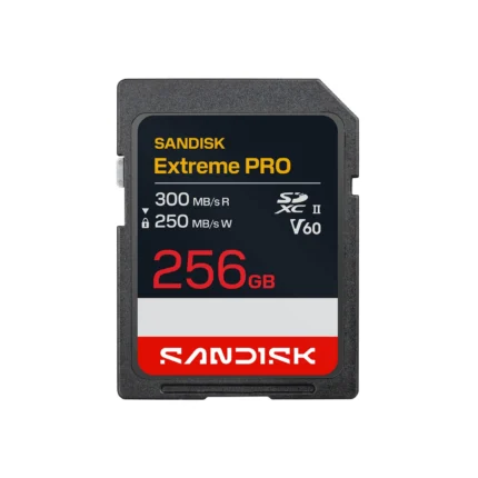 کارت حافظه SanDisk Extreme PRO SDXC UHS-II 256GB V60 300/250MB/s