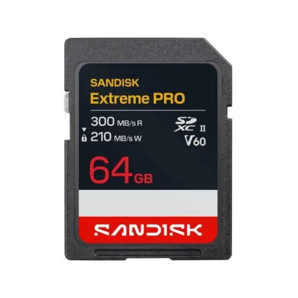 کارت حافظه SanDisk Extreme PRO SDXC UHS-II 64GB V60 300/210MB/s