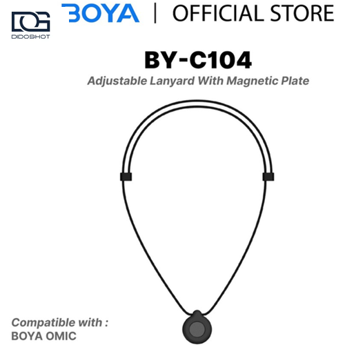 boya-by-c104-adjustable-lanyard-didoshot بند گردنی مغناطیسی میکروفون BOYA BY-C104 برای Omic
