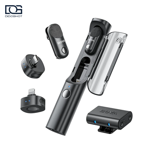 boya-magic-02-main-didoshot BOYA Magic-02 میکروفون بی سیم دو نفره با سه گیرنده