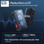 BOYAMIC قابلیت Noise Reduction و فیلتر Low Cut 75 و 150 هرتز