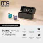میکروفون بی‌سیم DJI Mic Mini 2S با کیس شارژ و فرستنده‌های مغناطیسی