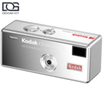 نمای پشت دوربین دیجیتال جاکلیدی Kodak Charmera Millennium نقره‌ای