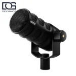 نمای پشت میکروفون RØDE PodMic USB با پورت USB-C و XLR