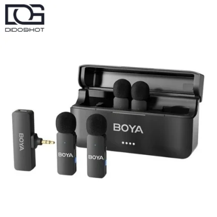 BOYA BY-V4 میکروفون بی سیم چهار نفره با گیرنده 3.5mm TRS و کیس شارژ