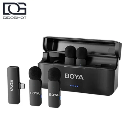 BOYA BY-V4U میکروفون بی سیم چهار نفره USB-C با کیس شارژ