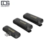 نمای زاویه دار BOYA BY-WM3T2-D2 با گیرنده Lightning و دو فرستنده